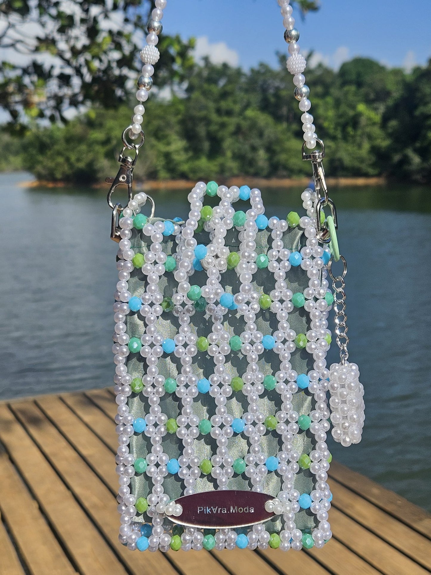 Cartera en Perlas: Mermaid