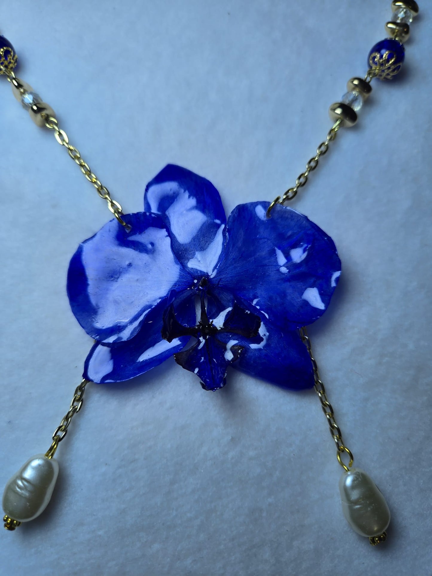 Collar de Orquídea: Azul