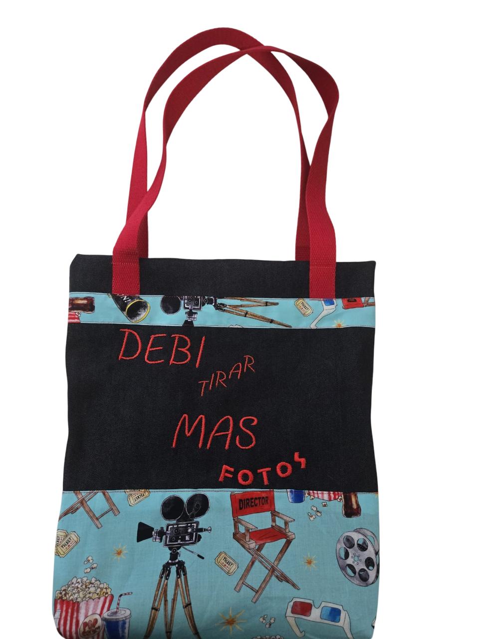 Bolso de Tela Mahón: Roja y Azul