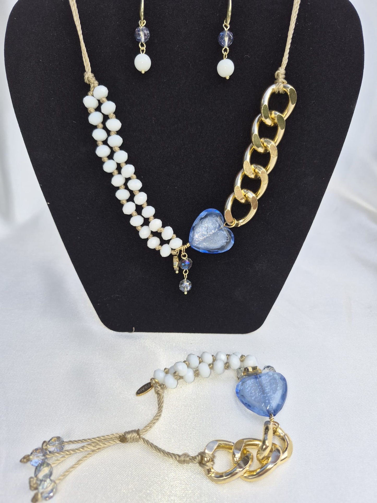 Set de collar: 3 piezas (Color Azul)