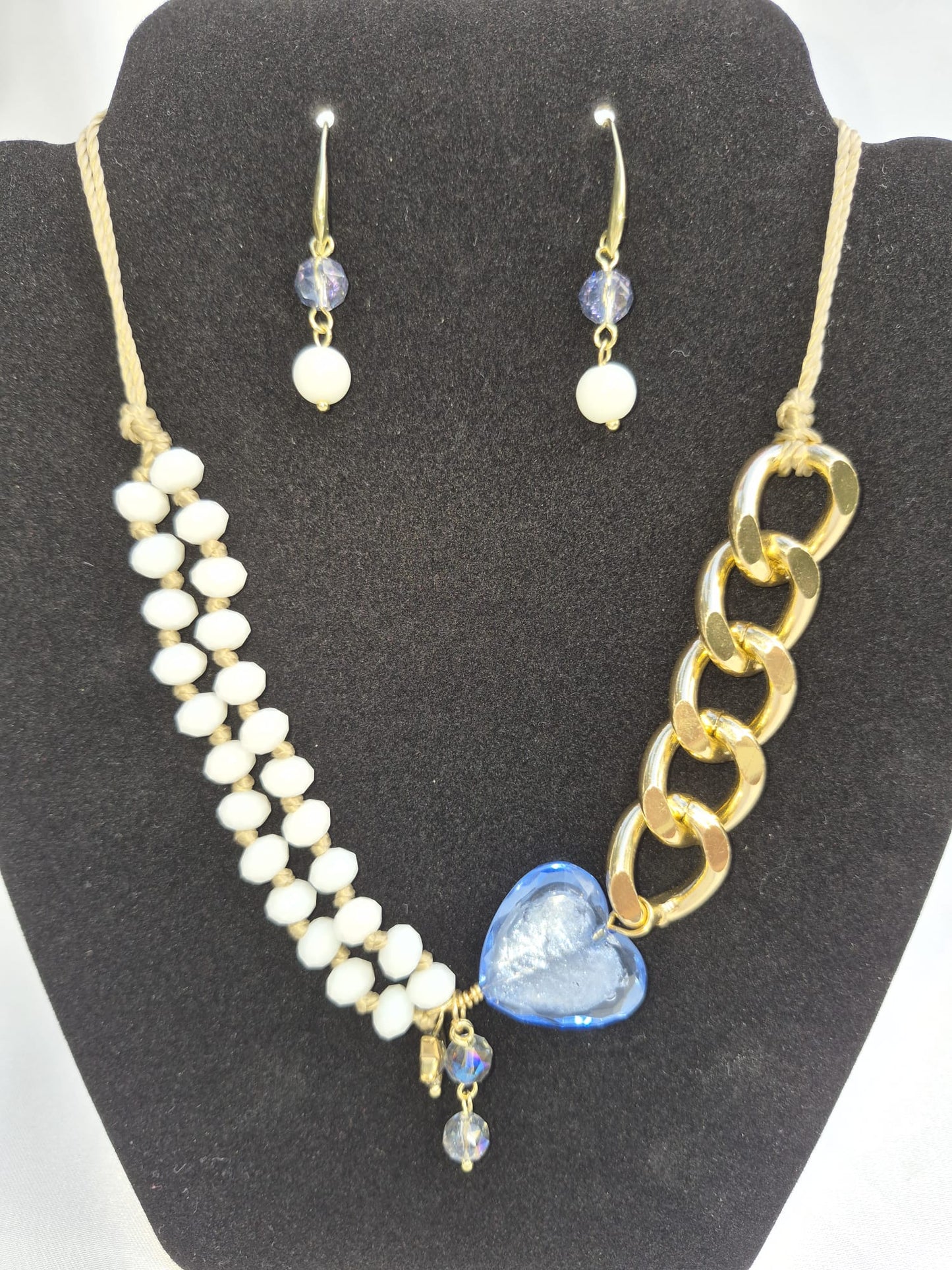 Set de collar: 3 piezas (Color Azul)