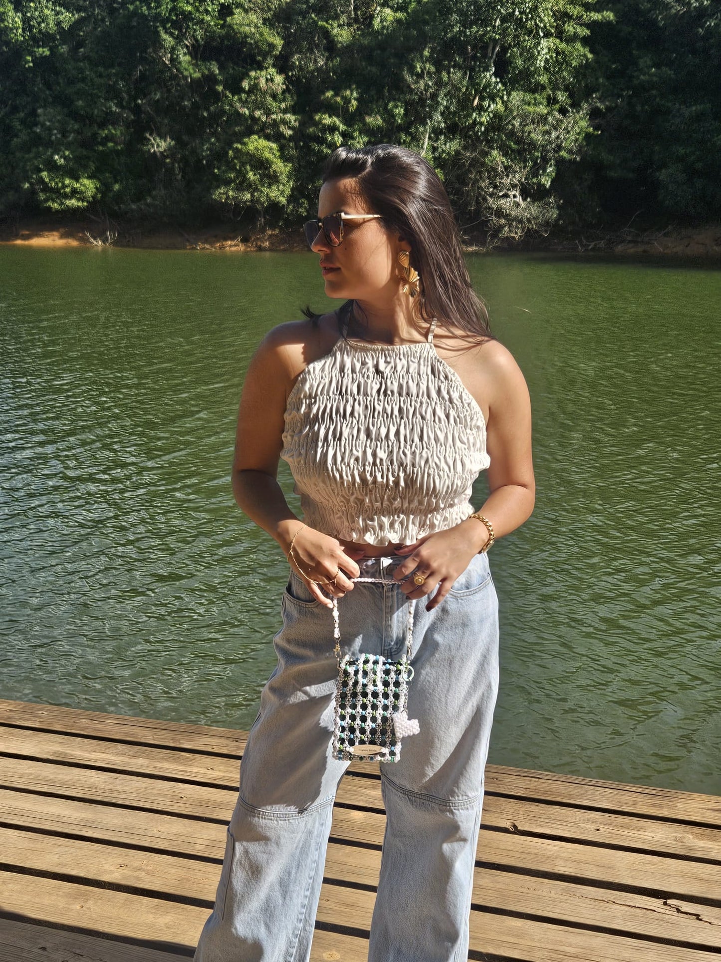Cartera en Perlas: Mermaid