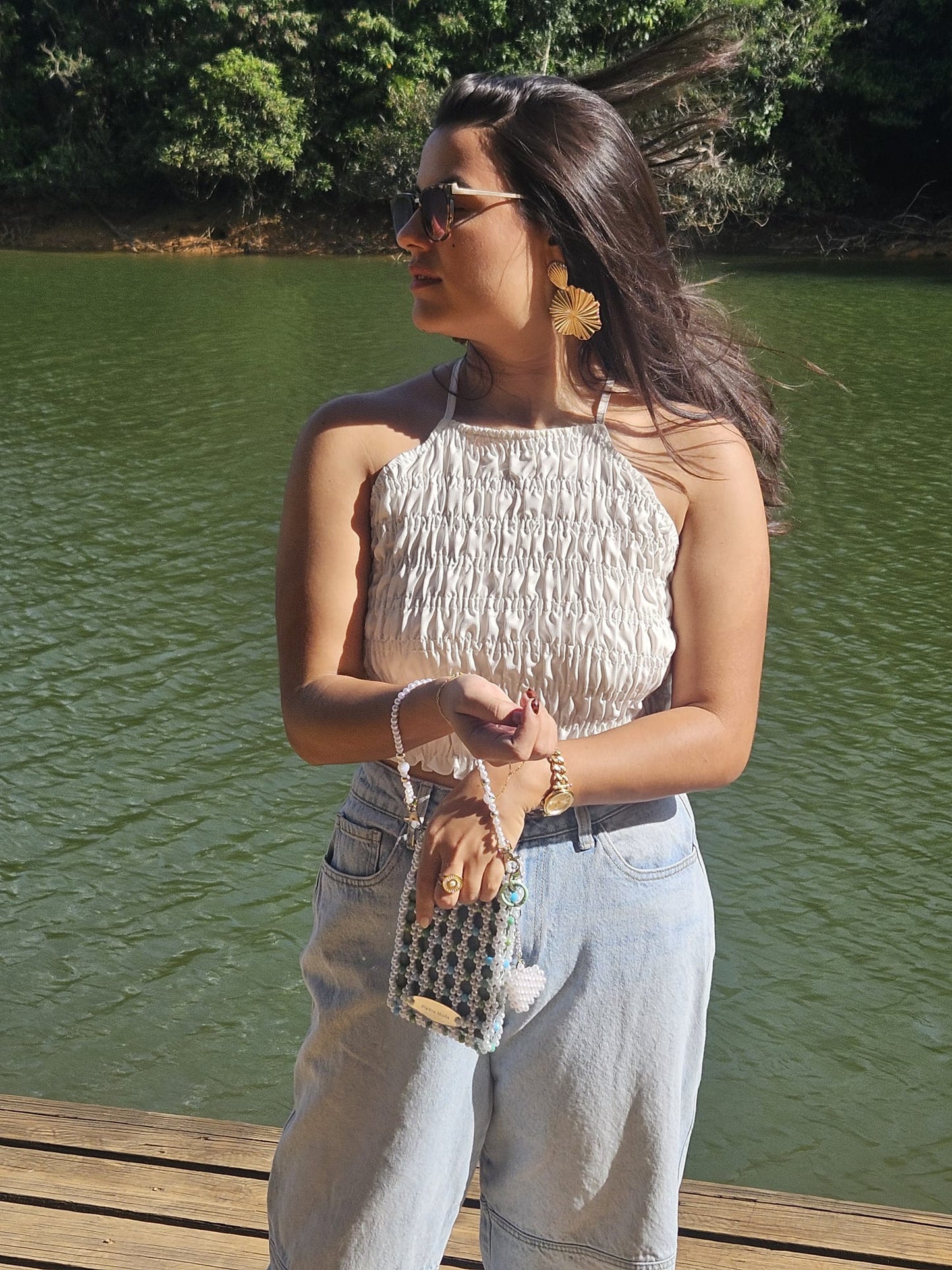 Cartera en Perlas: Mermaid