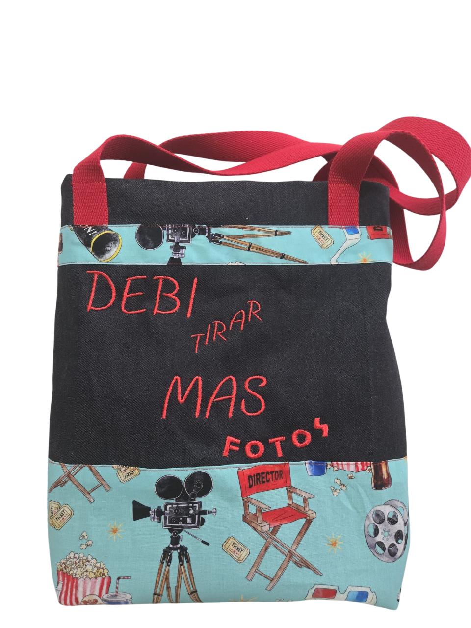 Bolso de Tela Mahón: Roja y Azul