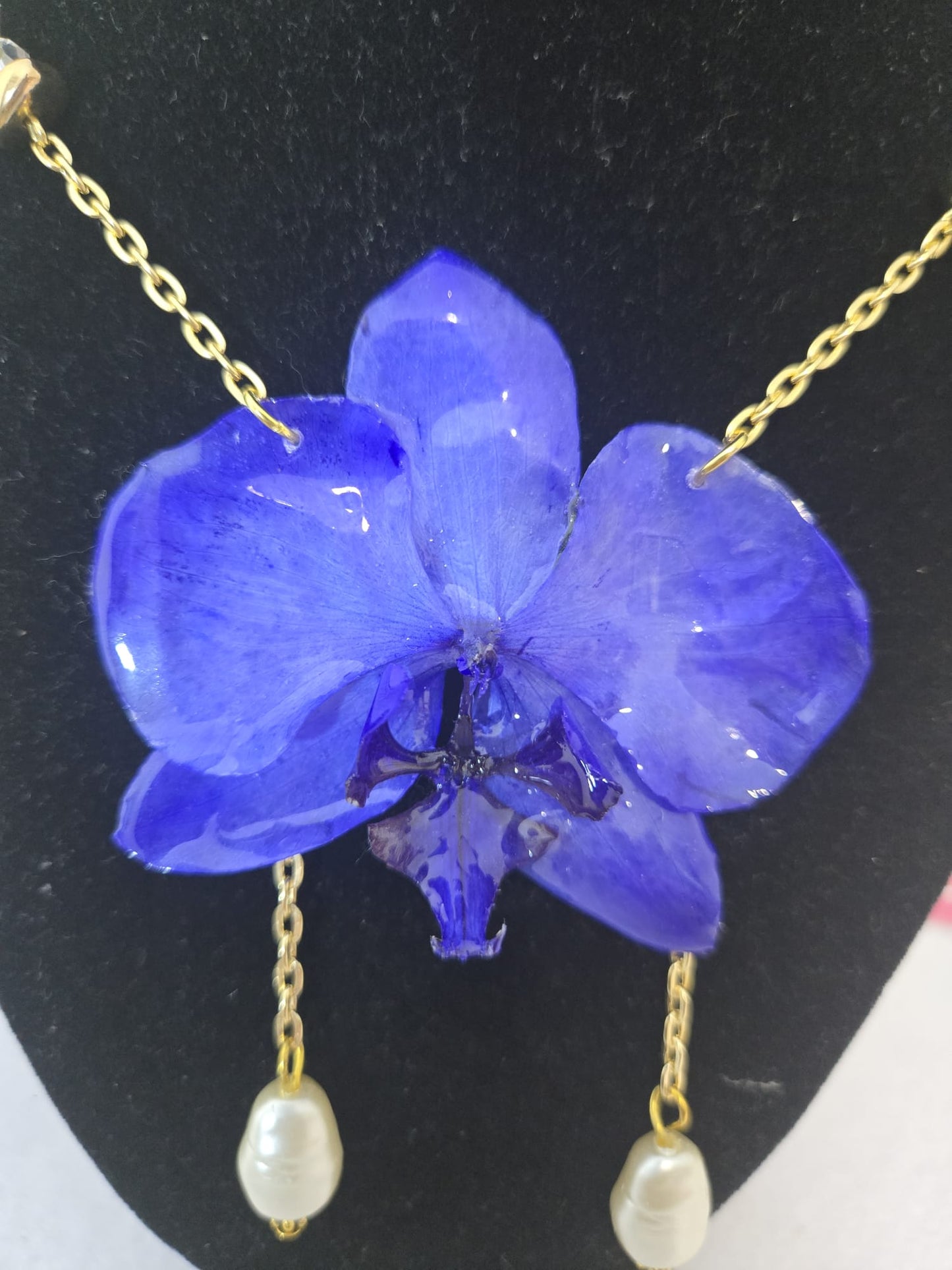 Collar de Orquídea: Azul