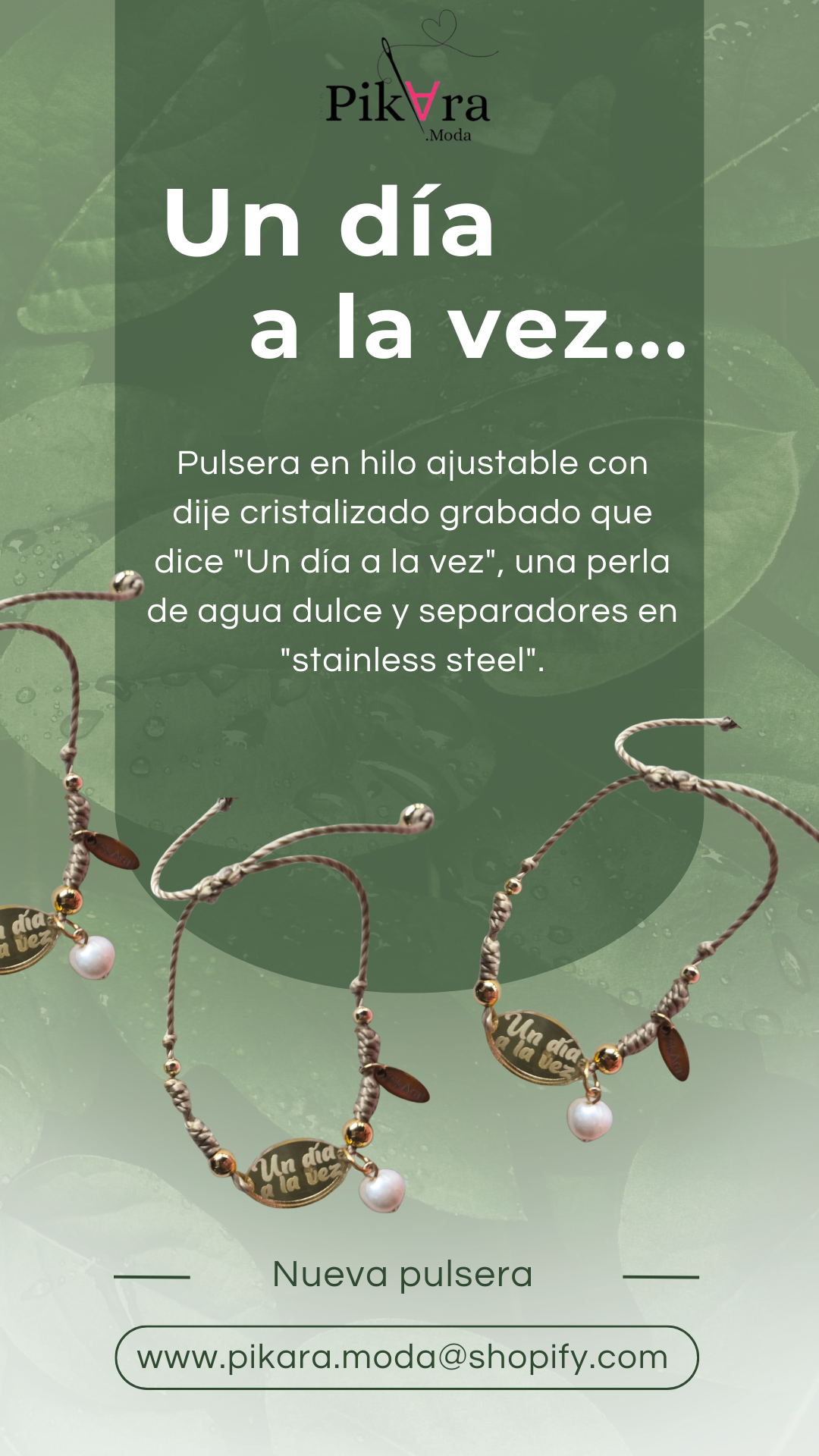 Pulsera: "Un día a la vez"