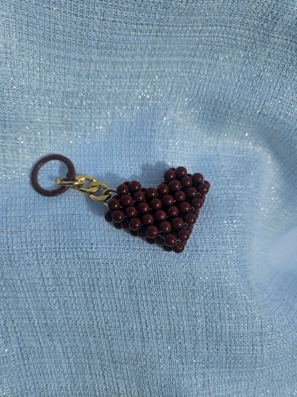 Cartera en Perlas: Terracota y Oro